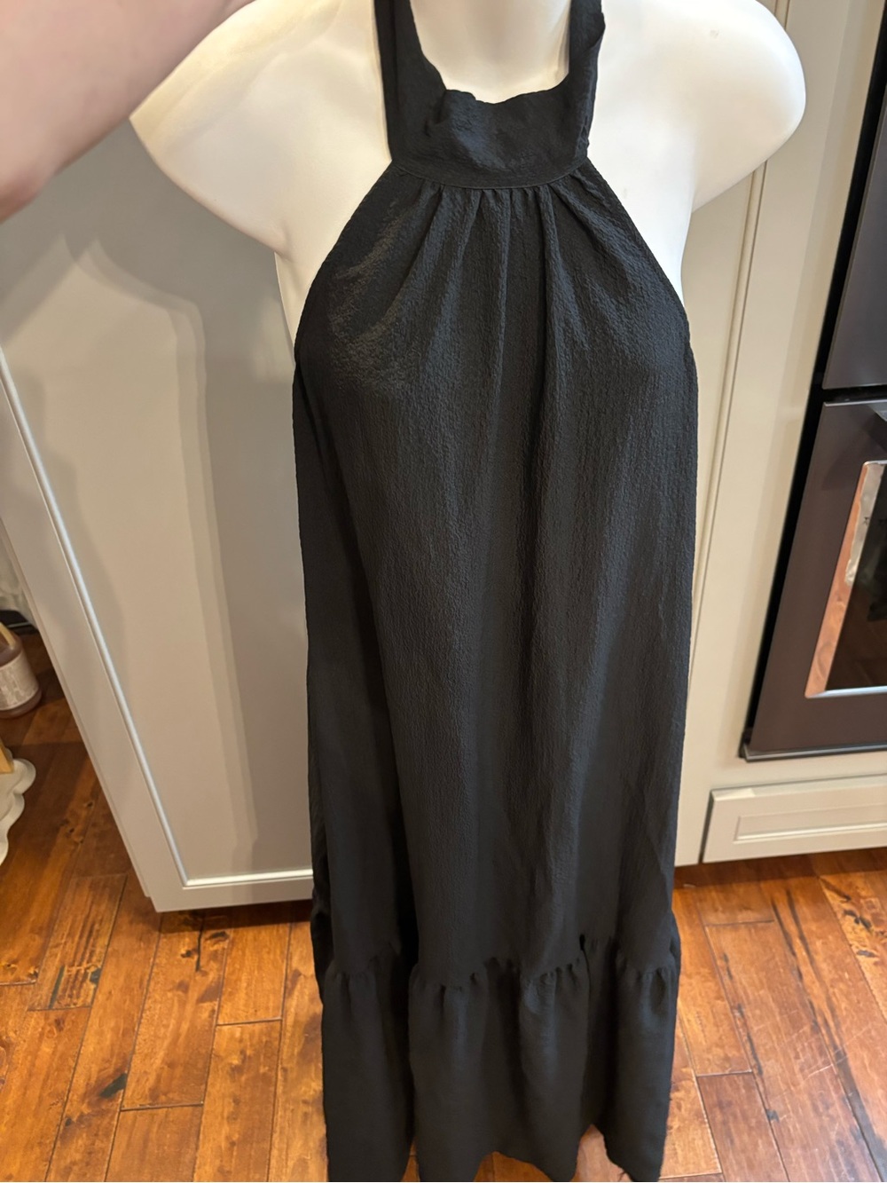 a new day Black Halter Maxi dress NWT